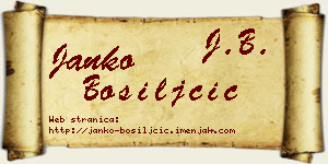 Janko Bosiljčić vizit kartica